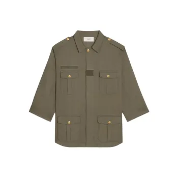 CELINE Coats Women's Army Green