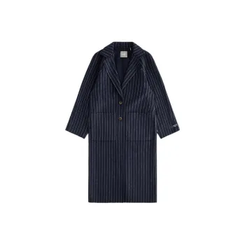 KITH Women's Rory Coat 'Pinstripe Navy'