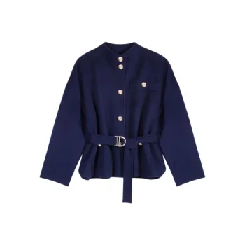 Maje Belted Wool Coat