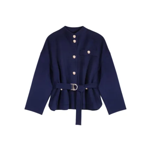 Maje Belted Wool Coat