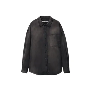 Alexander Wang Oversized Shirt In Cotton Twill Shirt Women's Black