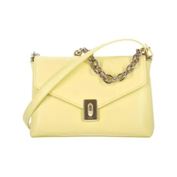Furla Cow Leather Shoulder Bag Women's Yellow