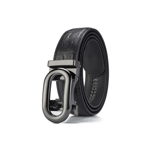 Lanza Cow Split Leather Belts Men's Width 3.5CM