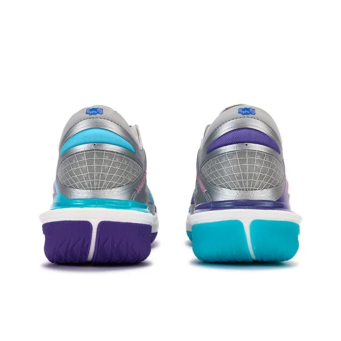 361° Shock Absorbers With Slip Resistant And Abrasion Resistant Properties Low Top Basketball Shoes Men's Blue Button-3