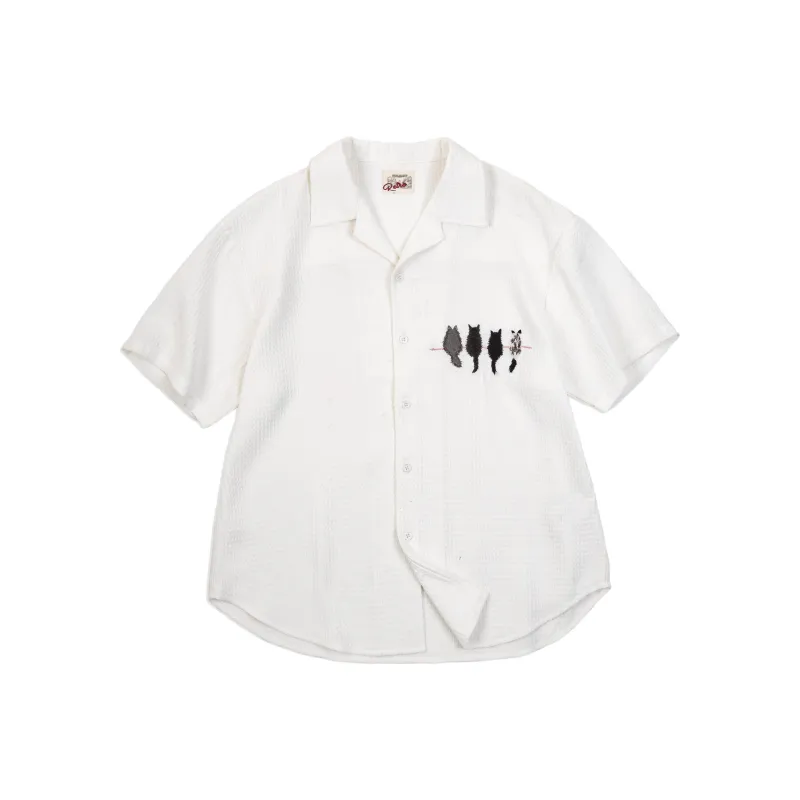 MADEN Shirt Women's White Kitten-0