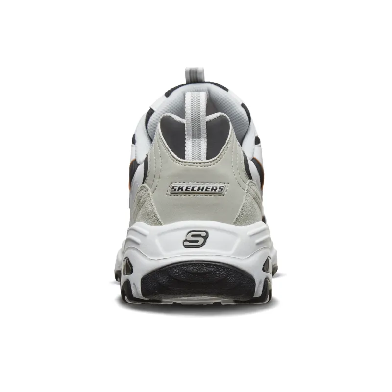Skechers D'Lites 1.0 Low Running Shoes White/Grey-4