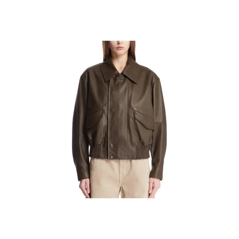 Lemaire Leather Blouson 'Mushroom'-0