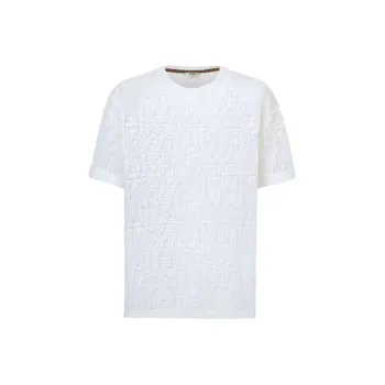 FENDI X Sarah Coleman Fisheye Mesh Logo T Shirt 'White'