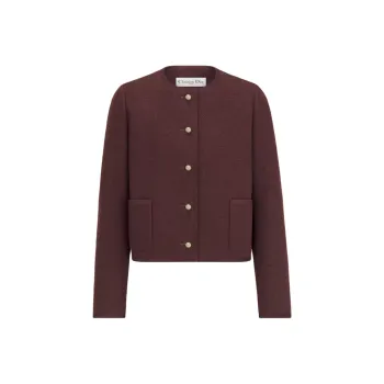 DIOR Jackets & Coats Women's Plum Red