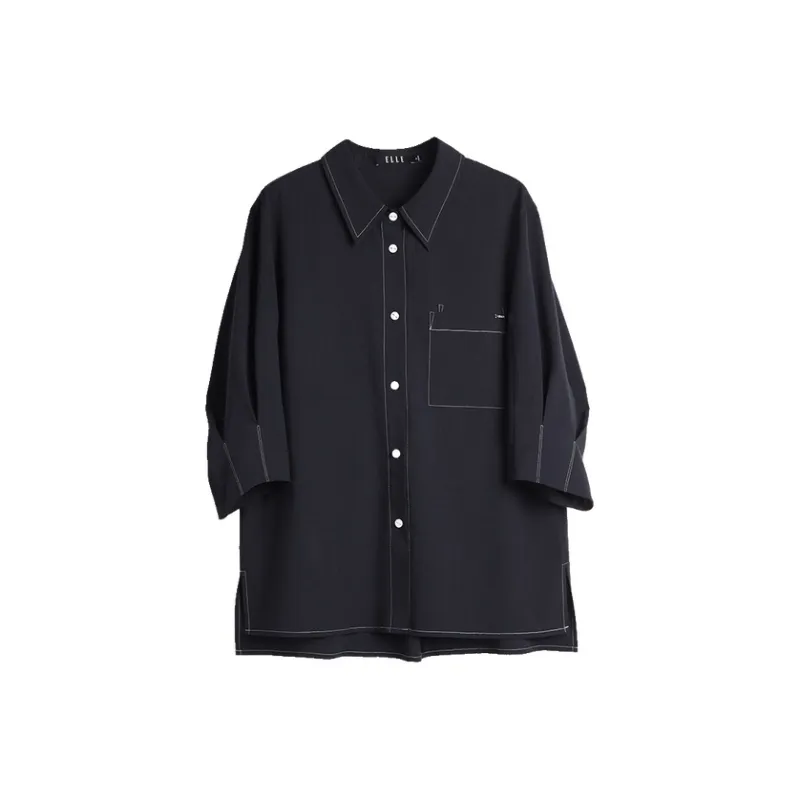 ELLE Shirts Women's Navy Blue-0