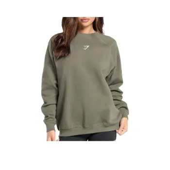 GYMSHARK TRAINING OVERSIZED FLEECE SWEATSHIRT Sweatshirt Women's Basic Green