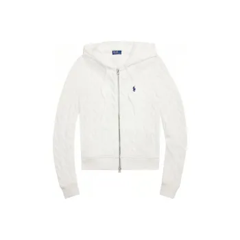 Polo Ralph Lauren Long Sleeve Full Zip Hoodie 'White'