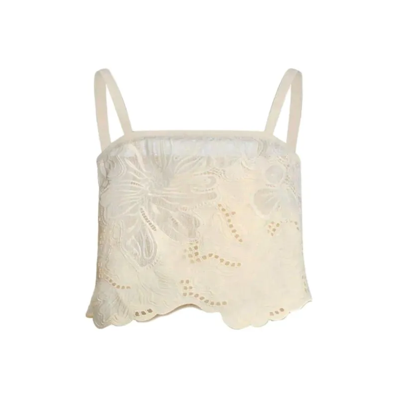 ELIE SAAB Floral lace Tank Top-0