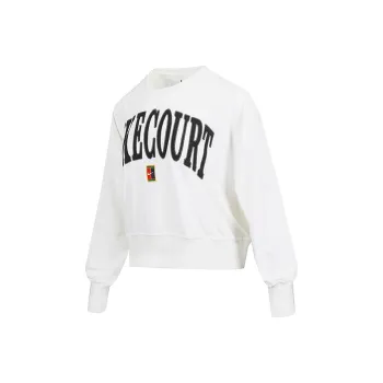 Nike COURT HERITAGE Sweatshirt Women's White/White/Asphalt Gray/Black