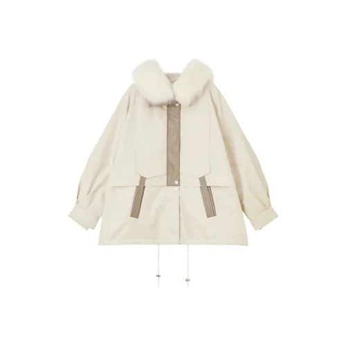 Pit Down Jackets Women's Ecru