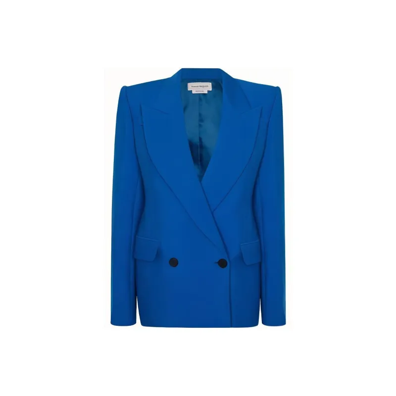 Alexander McQueen Double Breasted Long Sleeved Blazer-0