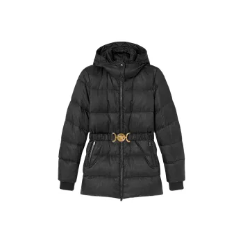 VERSACE Barocco print Belted Puffer Jacket