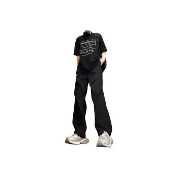 BENGEN Casual Pants Unisex Black
