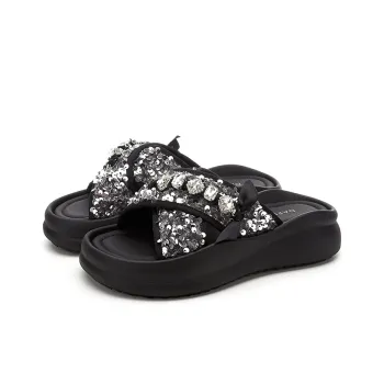 DAPHNE PVC Polyvinyl Chloride Quiet, Odor Resistant, Abrasion Resistant Slide Slippers Women's