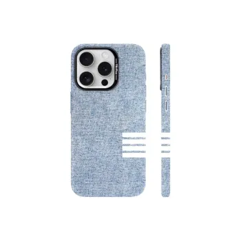 Sopi Linen Material Side Bar Phone Cases Compatibility With IPhone 16/15 Pro Max/Apple 13/14/Pro/Max Collection