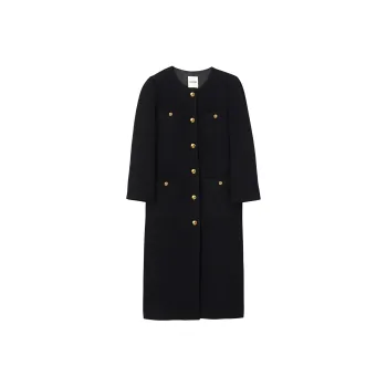 Sandro Tweed Round neck Coat