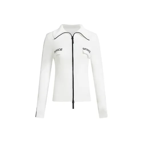DESIGNICE 아이보리 화이트 여성 니트웨어