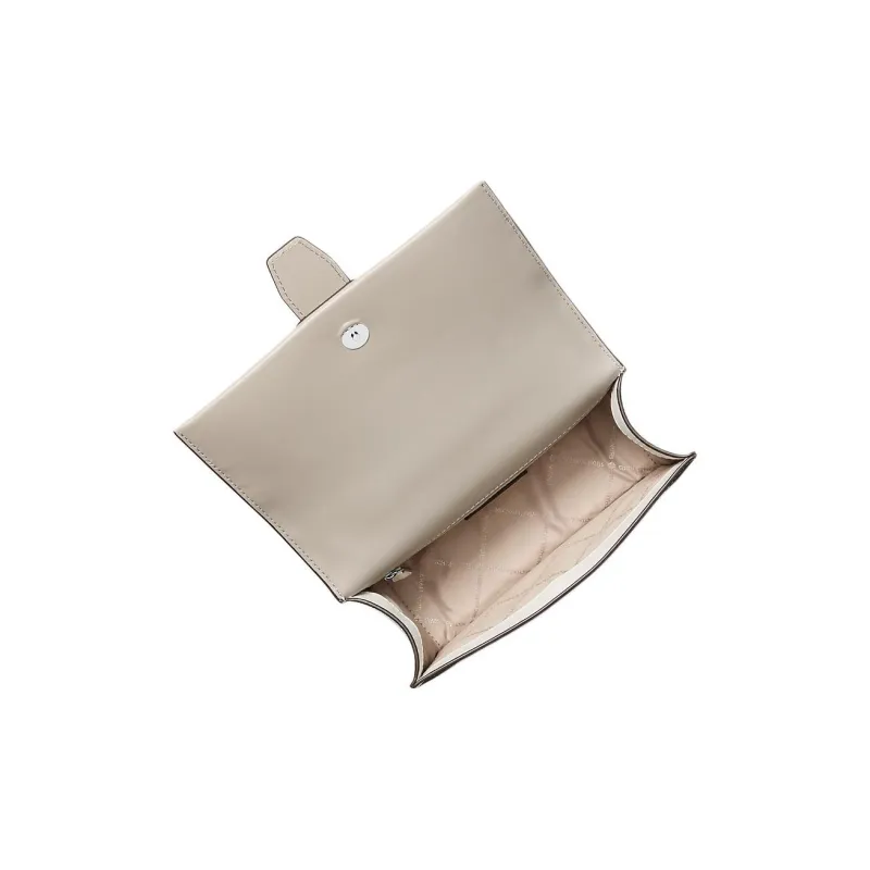 MICHAEL KORS Greenwich Coated Canvas Shoulder Bag Trumpets Women's White-2