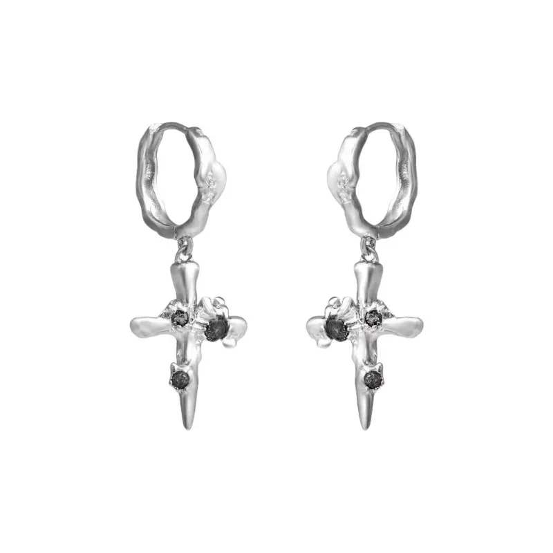 JEANSWEST Silver Plated Copper Earrings Unisex-0