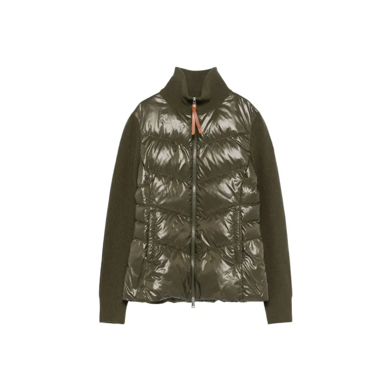 Moncler Logo Patch Knitted Padded Cardigan-0
