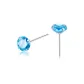 [1 Pair]6mm Zircon Stud Earrings[999 Silver]