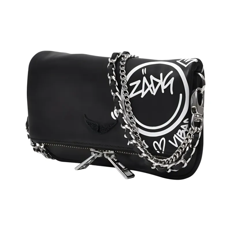 Zadig & Voltaire Leather Shoulder Bag Crossbody Bag Women's Black-1