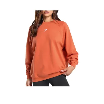 GYMSHARK TRAINING OVERSIZED FLEECE SWEATSHIRT Sweatshirt Women's Soft Orange