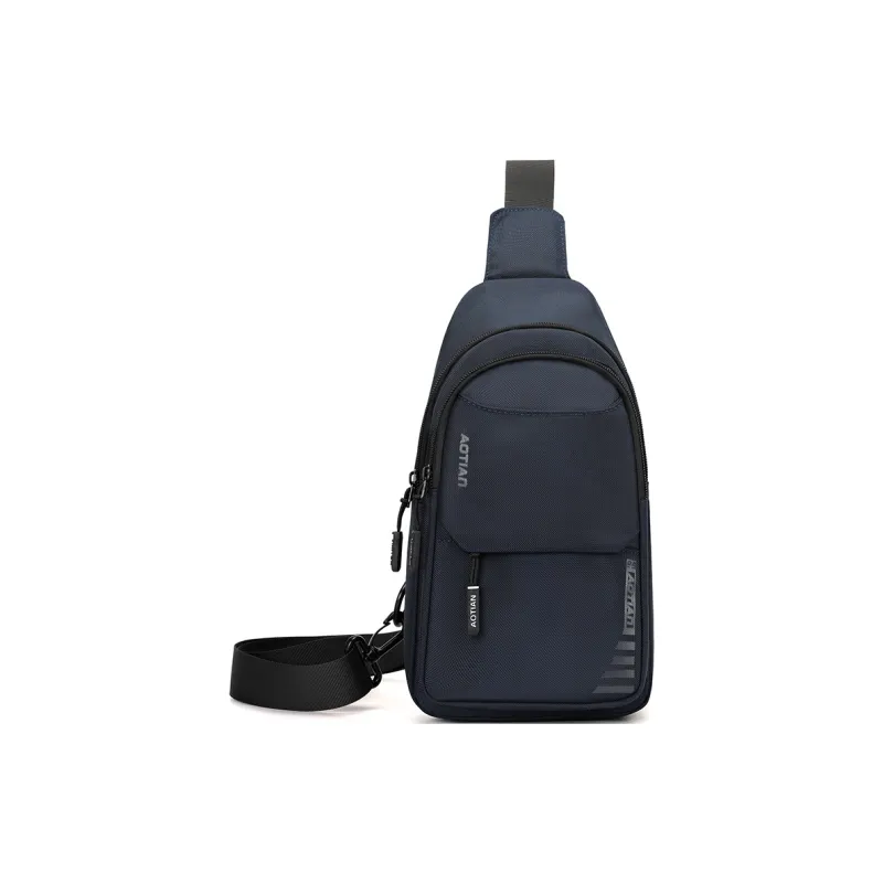 Single Warehouse Nylon One Shoulder Sling Bag Regular Men's Gray/Black/Army Green/Dark Blue-5