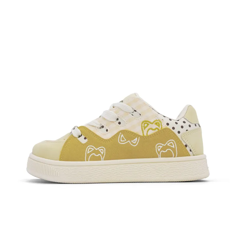 ALI THE FOX Skateboard Shoes Women's Low Top Guava Pink/Light Yellow/Beige Pink/Light Blue-6