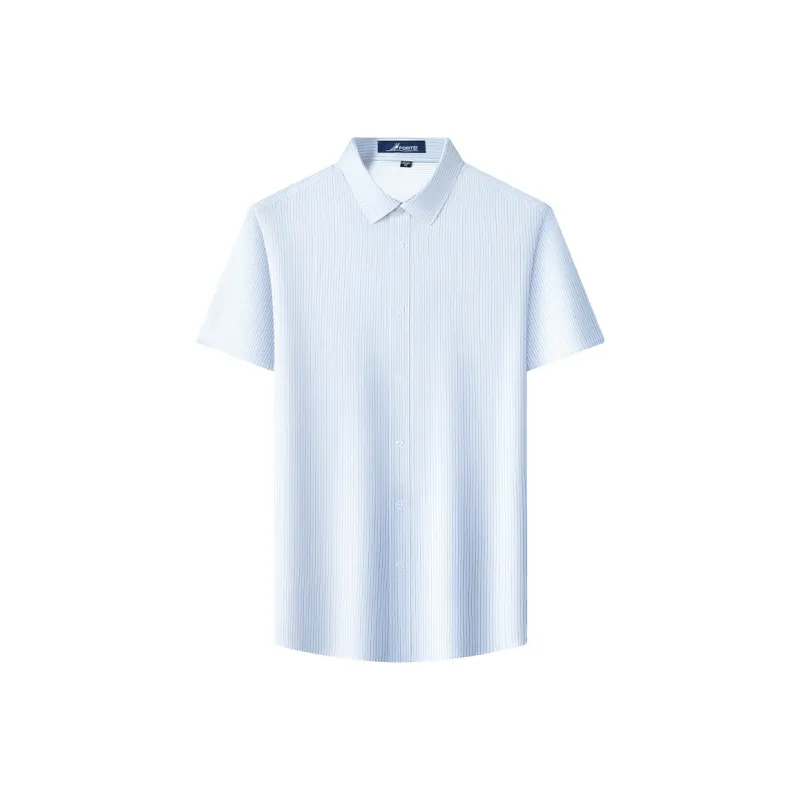 FORTEI Polo Shirt Men's White Base With Wide Stripes-0