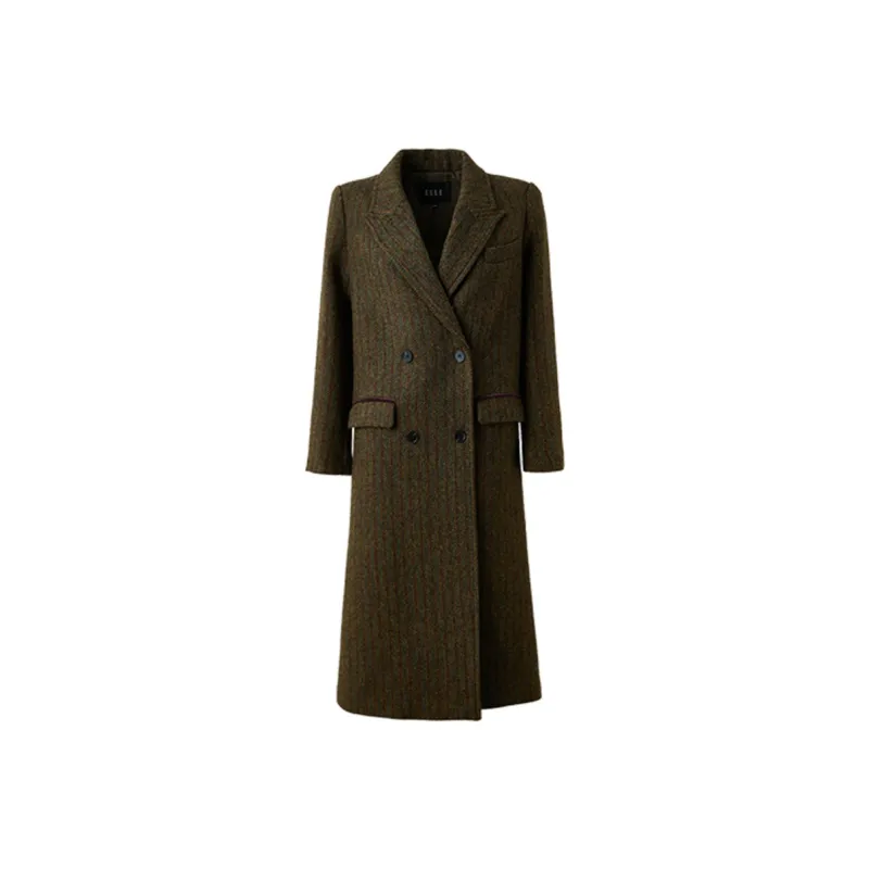 ELLE Coats Women's Coffee Plaid-0