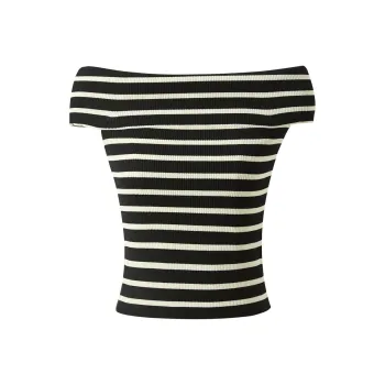 3COLOUR Knitwear Women's Black White Stripes