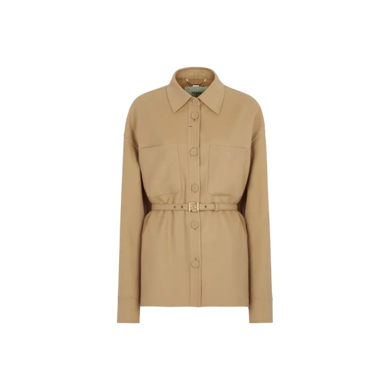 FENDI Coats Women's Khaki-0