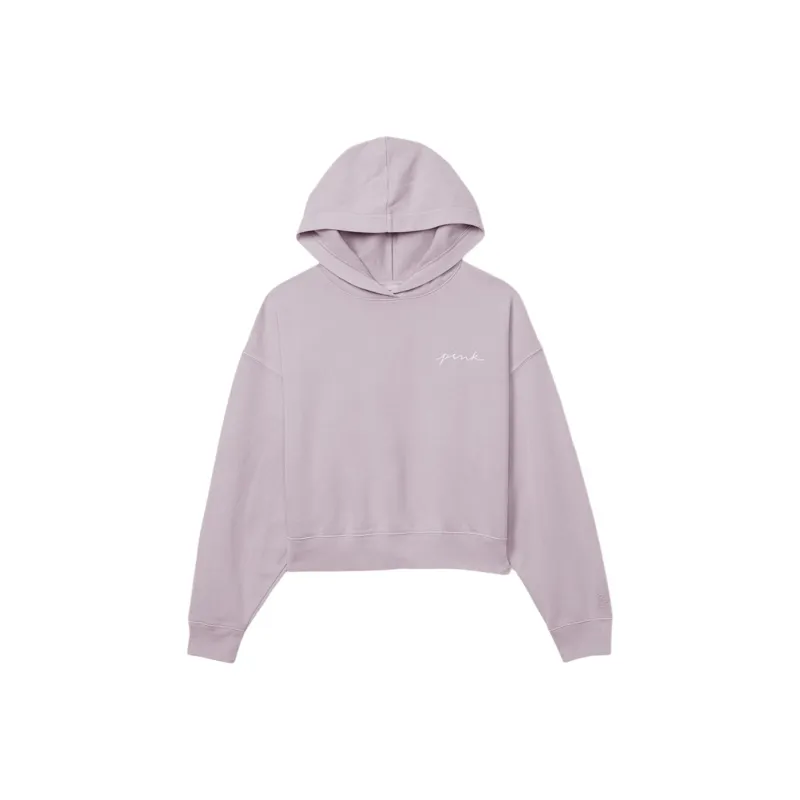 Victoria's Secret PINK Sweatshirt Women's Purple Gray Patterned Print-0