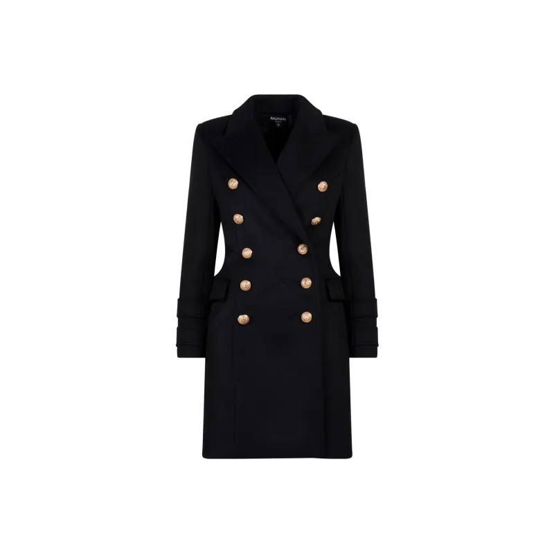 BALMAIN Double breasted Wool Coat-0