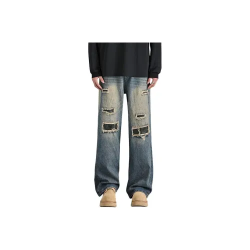 BENGEN Jeans Unisex Blue