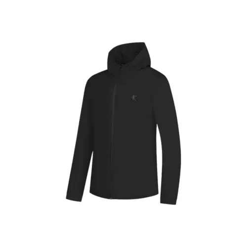 QIAODAN Super Light Breathable Quick Dry UV Protection Sun Protection Clothing Men's Black