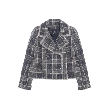 CHANEL Jackets Women's Gray