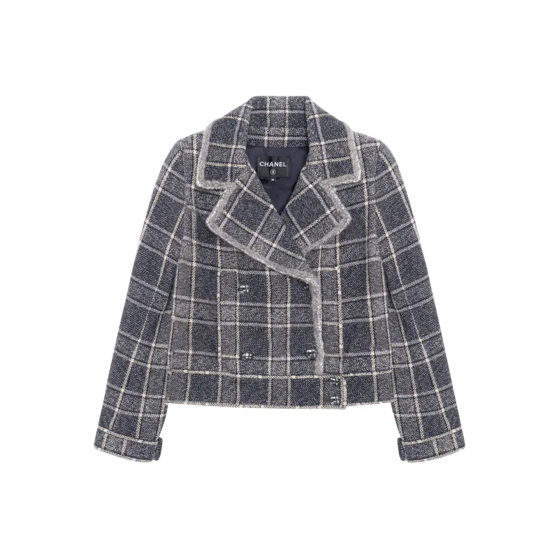 CHANEL Jackets Women's Gray-0