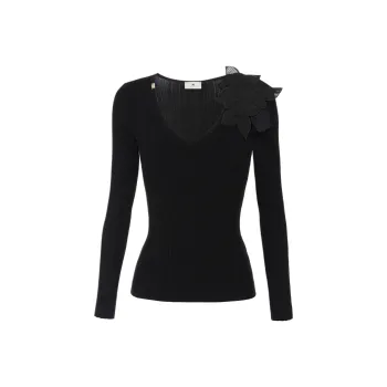 Elisabetta Franchi Flower detailing Midi Dress