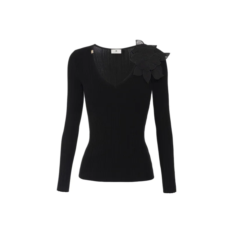 Elisabetta Franchi Flower detailing Midi Dress-0