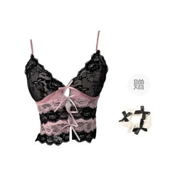 TURN UP Camisole Women's Pink, Black, Multicolor+Bowknot Hair Tie Comes With