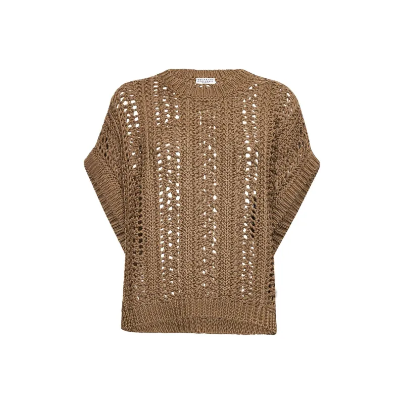 Brunello Cucinelli Crewneck Knitted Top-0