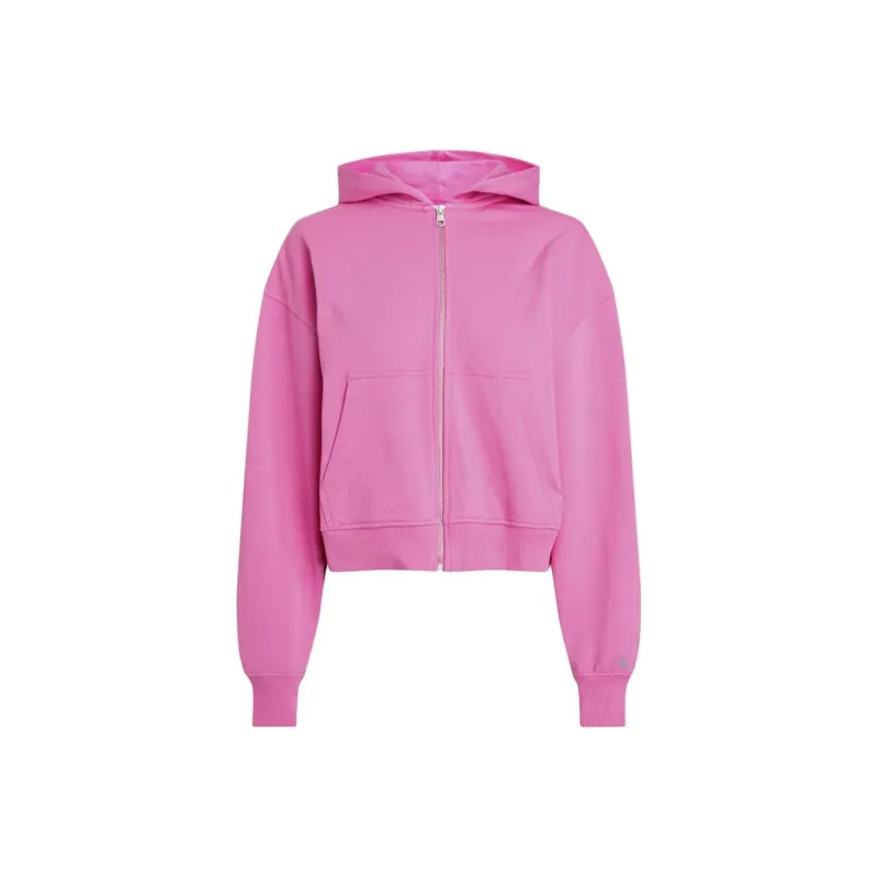 CALVIN KLEIN Kadın Box Slogan Fermuarlı Sweatshirt Women's Pink-0