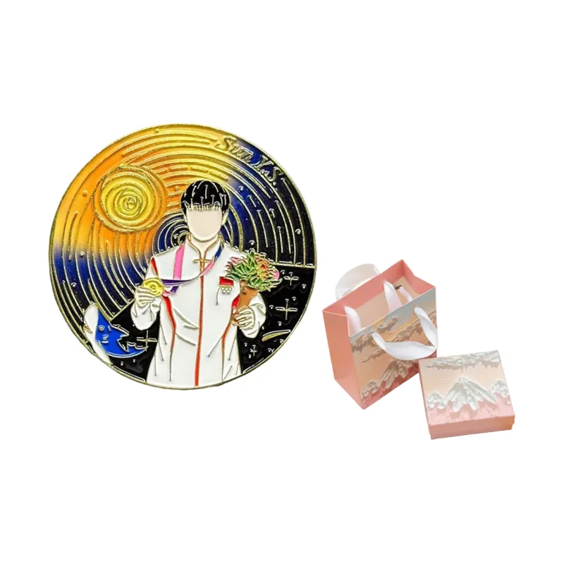 FEIERDUN Table Tennis Souvenirs Badges Unisex-17